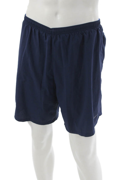Nike Mens Athletic Shorts Blue Polyester Drawstring Summer Size L