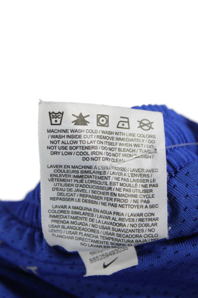 Nike Mens Athletic Shorts Blue Polyester Drawstring Summer Size L