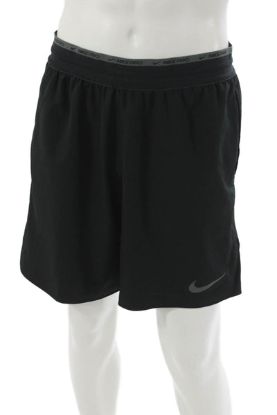 Nike Mens Athletic Black Polyester Shorts Size L