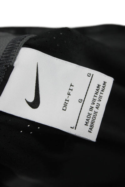 Nike Mens Athletic Black Polyester Shorts Size L