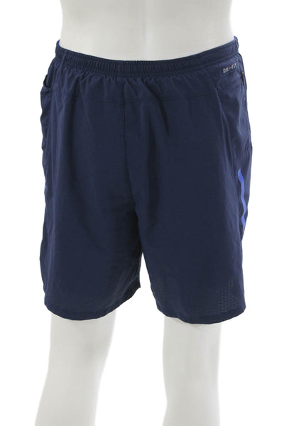 Nike Mens Athletic Blue Polyester Shorts Drawstring Size L