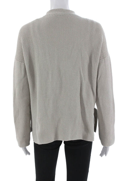 Fabiana Filippi Women Beige V Neck Button Long Sleeve Basic Jacket Size XS