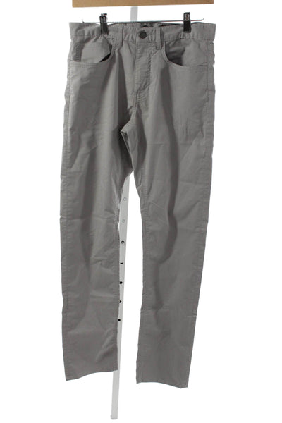 Faherty Mens Classic Chino Pants Gray Cotton Button Closure Size 28