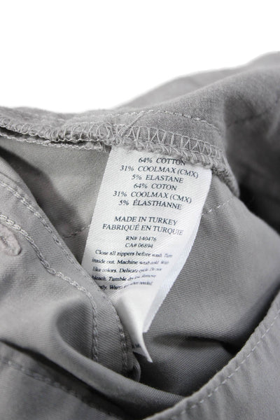 Faherty Mens Classic Chino Pants Gray Cotton Button Closure Size 28