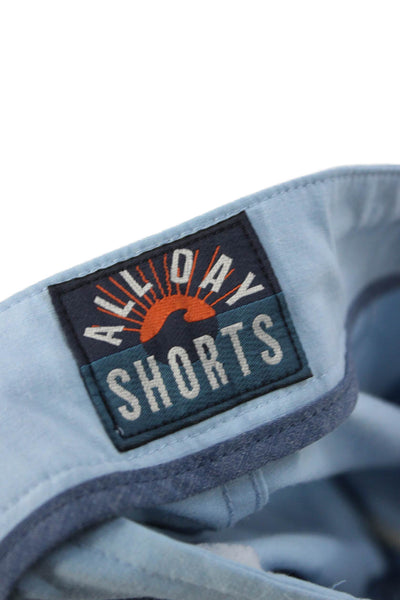 Faherty Mens Blue Chino Shorts Recycled Polyester Blend Size 29