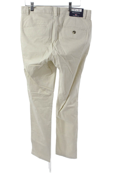 Vineyard Vines Mens Beige Cotton Blend Pants 32 Inseam Size 30