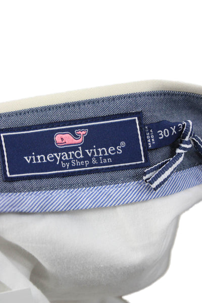 Vineyard Vines Mens Beige Cotton Blend Pants 32 Inseam Size 30