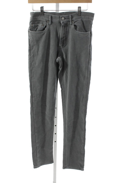 Faherty Mens Chino Pants Gray Denim Button Fly Size 29