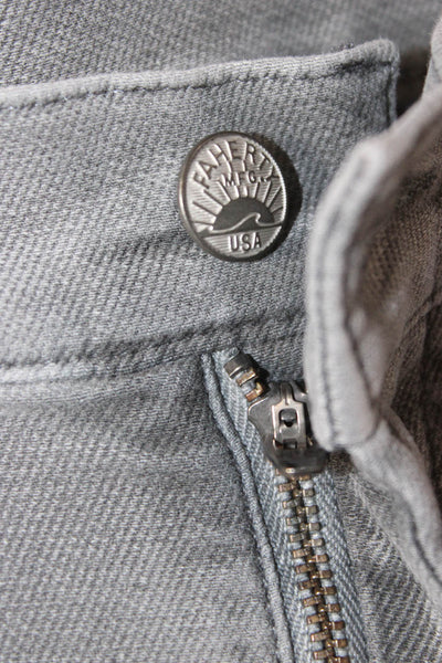 Faherty Mens Chino Pants Gray Denim Button Fly Size 29