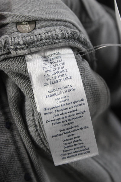 Faherty Mens Chino Pants Gray Denim Button Fly Size 29
