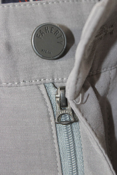 Faherty Mens Bermuda Shorts Gray Recycled Polyester Blend Size 29