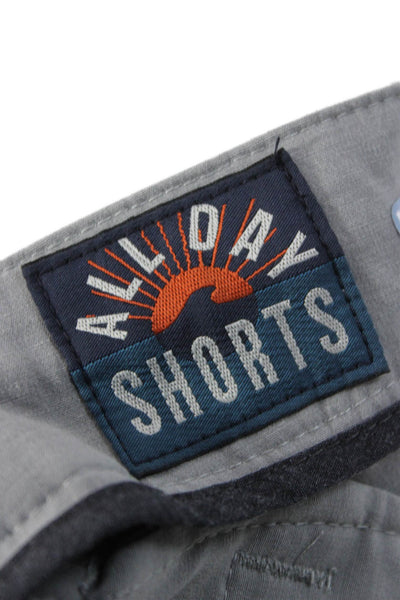 Faherty Mens Bermuda Shorts Gray Recycled Polyester Blend Size 29
