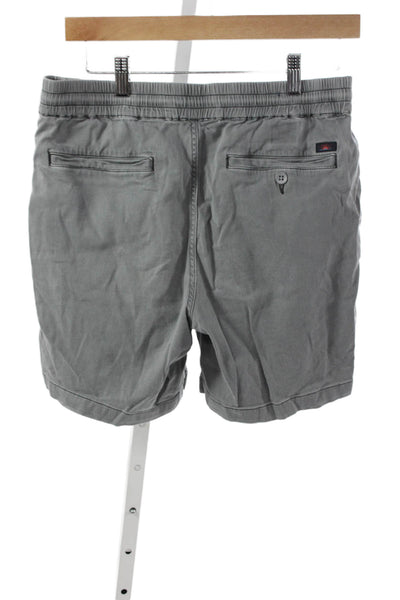 Faherty Brand Mens Chino Shorts Gray Drawstring 49% Organic Cotton Size S