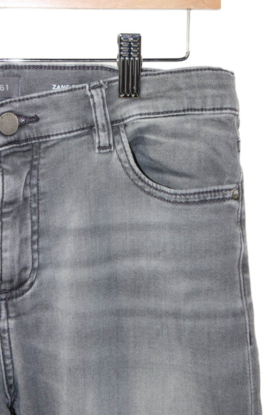 DL 1961 Boys Button Waist Straight Leg Denim Pants Black Size 18