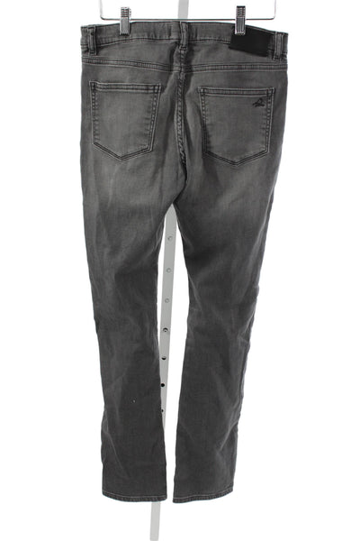 DL 1961 Boys Button Waist Straight Leg Denim Pants Black Size 18