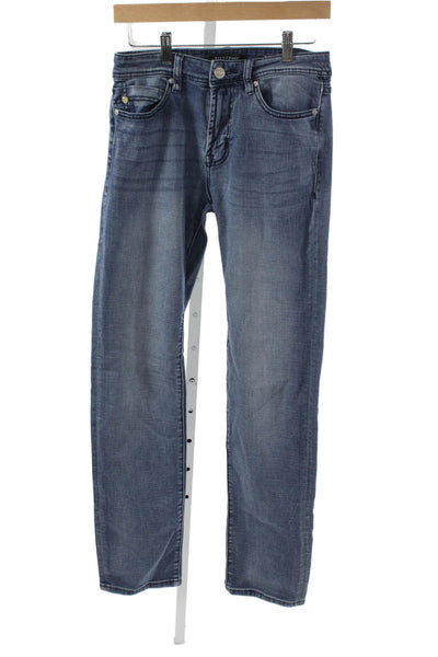 Liverpool Los Angeles Mens Slim Blue Cotton Jeans Button Fly Inseam 32 Size 29