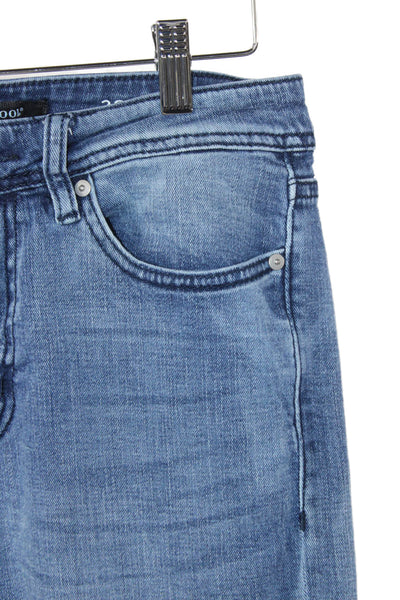 Liverpool Los Angeles Mens Slim Blue Cotton Jeans Button Fly Inseam 32 Size 29