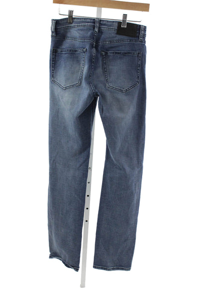 Liverpool Los Angeles Mens Slim Blue Cotton Jeans Button Fly Inseam 32 Size 29