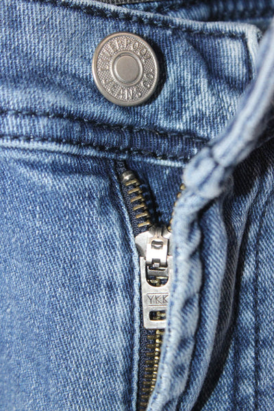 Liverpool Los Angeles Mens Slim Blue Cotton Jeans Button Fly Inseam 32 Size 29