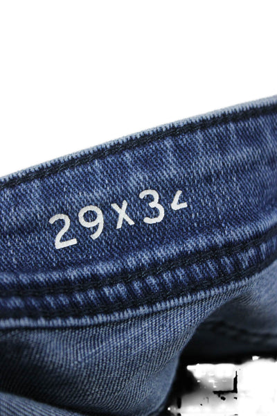 Liverpool Los Angeles Mens Slim Blue Cotton Jeans Button Fly Inseam 32 Size 29