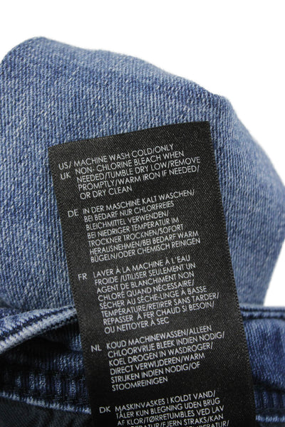Liverpool Los Angeles Mens Slim Blue Cotton Jeans Button Fly Inseam 32 Size 29