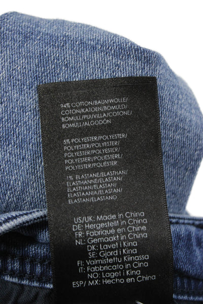 Liverpool Los Angeles Mens Slim Blue Cotton Jeans Button Fly Inseam 32 Size 29