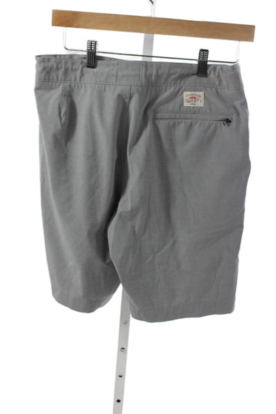 Faherty Mens Bermuda Shorts Gray Drawstring Beach Size 29