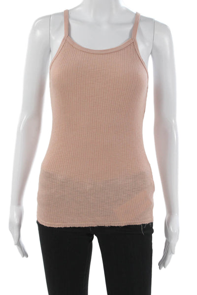 Sundry Women Pink Sleeveless Camisole Scoop Neck Cotton Blend Pullover Size 0