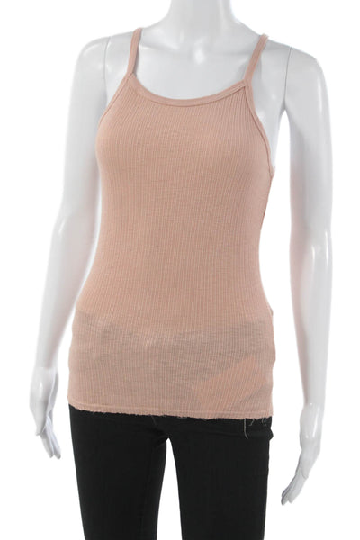 Sundry Women Pink Sleeveless Camisole Scoop Neck Cotton Blend Pullover Size 0