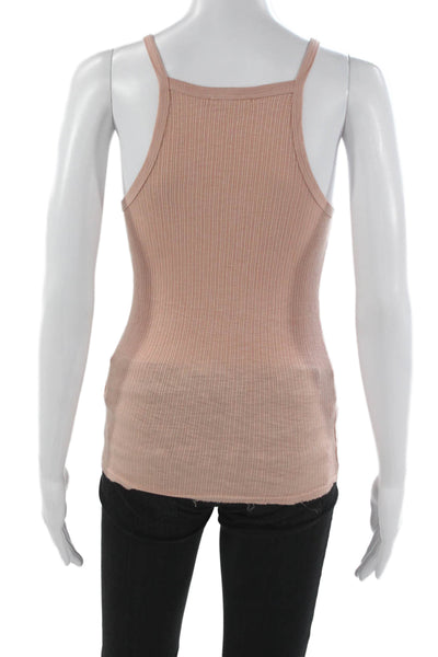 Sundry Women Pink Sleeveless Camisole Scoop Neck Cotton Blend Pullover Size 0