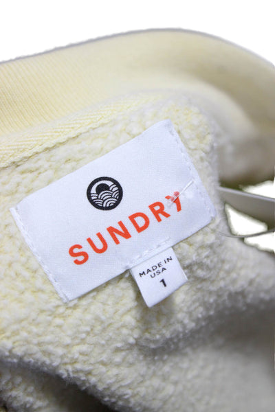 Sundry Unisex Pullover Sweatshirt Multi Fleece Long Sleeve Size 1