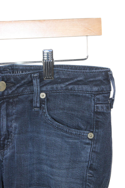Citizens of Humanity Women Skinny Jeans Blue Cotton Mid Rise Inseam 26 Size 25