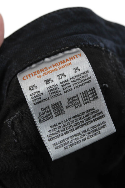 Citizens of Humanity Women Skinny Jeans Blue Cotton Mid Rise Inseam 26 Size 25
