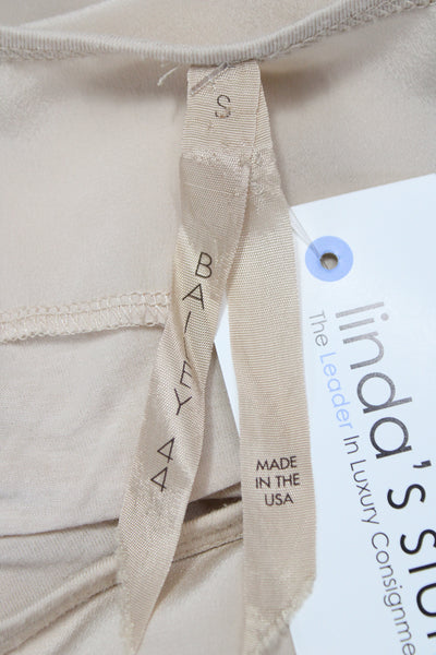 Bailey 44 Womens Beige Basic Blouse 3/4 Sleeve Round Neck Size S