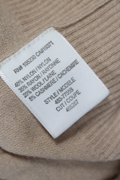 Joie Women Cardigan V-Neck Button Beige Long Sleeve Size M