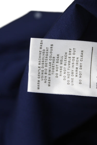 R.M. Williams Mens Button-Down Paisley Dress Shirt Dark Blue Size M
