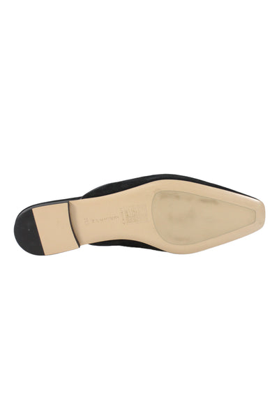 Marion Parke Womens Suede Flat Mules Shoes Black Size 8.5