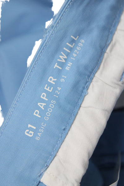 G1 Paper Twill Unisex Chinos Light Blue 100% Cotton Size 4
