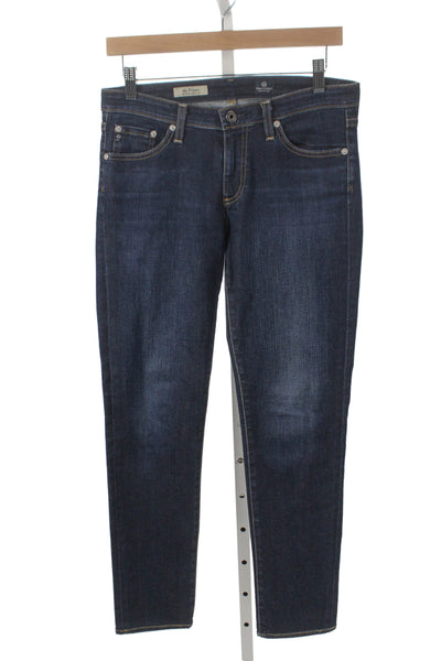 AG Adriano Goldschmied Womens Dark Blue High Rise Skinny Ankle Jeans Size 27
