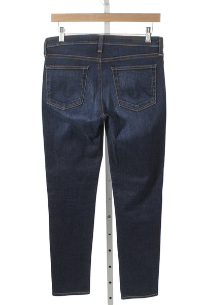 AG Adriano Goldschmied Womens Dark Blue High Rise Skinny Ankle Jeans Size 27