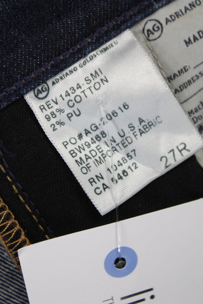 AG Adriano Goldschmied Womens Dark Blue High Rise Skinny Ankle Jeans Size 27