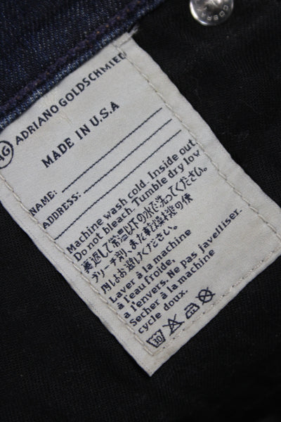 AG Adriano Goldschmied Womens Dark Blue High Rise Skinny Ankle Jeans Size 27