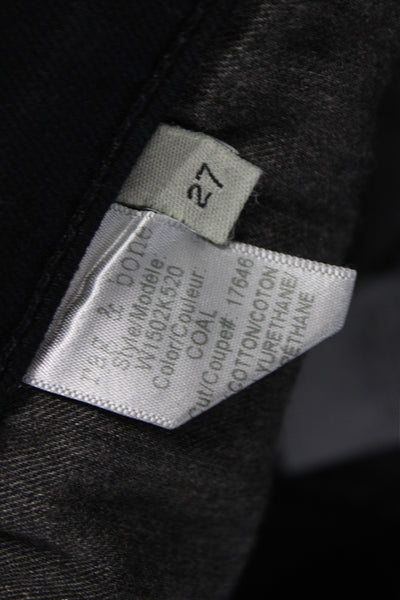 Rag & Bone Unisex Black Skinny Straight Jeans High Rise Cotton Size 27