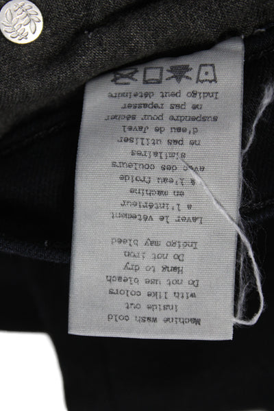 Rag & Bone Unisex Black Skinny Straight Jeans High Rise Cotton Size 27