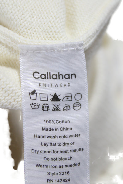 Callahan Women Solid Beige Cotton Sweatpants Size XS