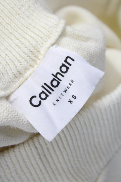 Callahan Women Solid Beige Cotton Sweatpants Size XS