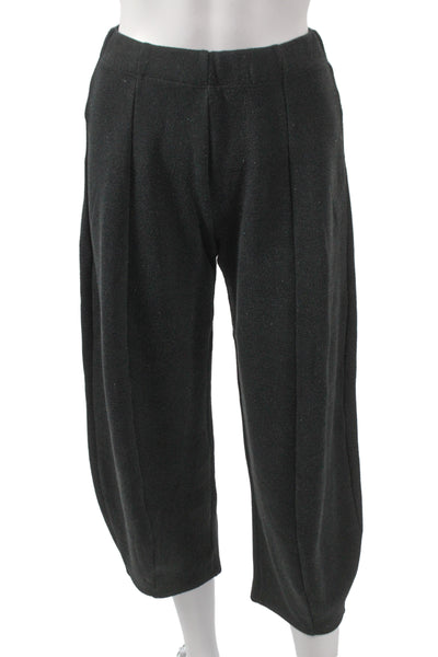 Zara Womens Cropped Harem Pants Black Size S