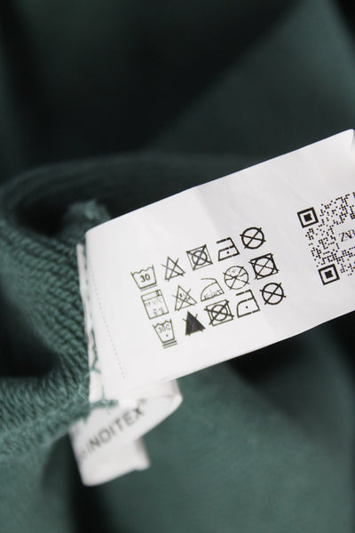 Zara Unisex Green Cotton Graphic 80s Crew Neck Short Sleeve T-Shirt Size S