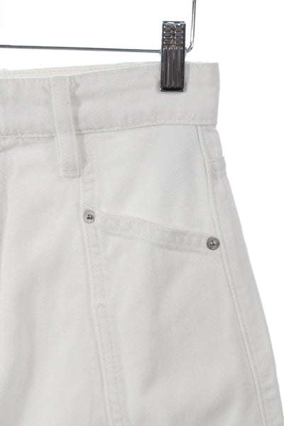 Zara Unisex Carpenter Cargo Pants White 100% Cotton Size 0