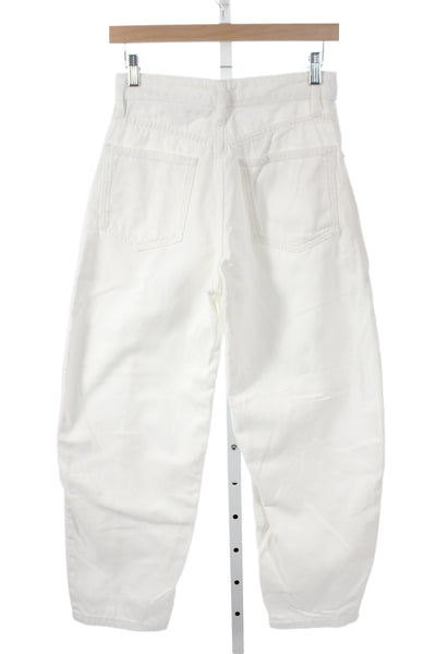 Zara Unisex Carpenter Cargo Pants White 100% Cotton Size 0